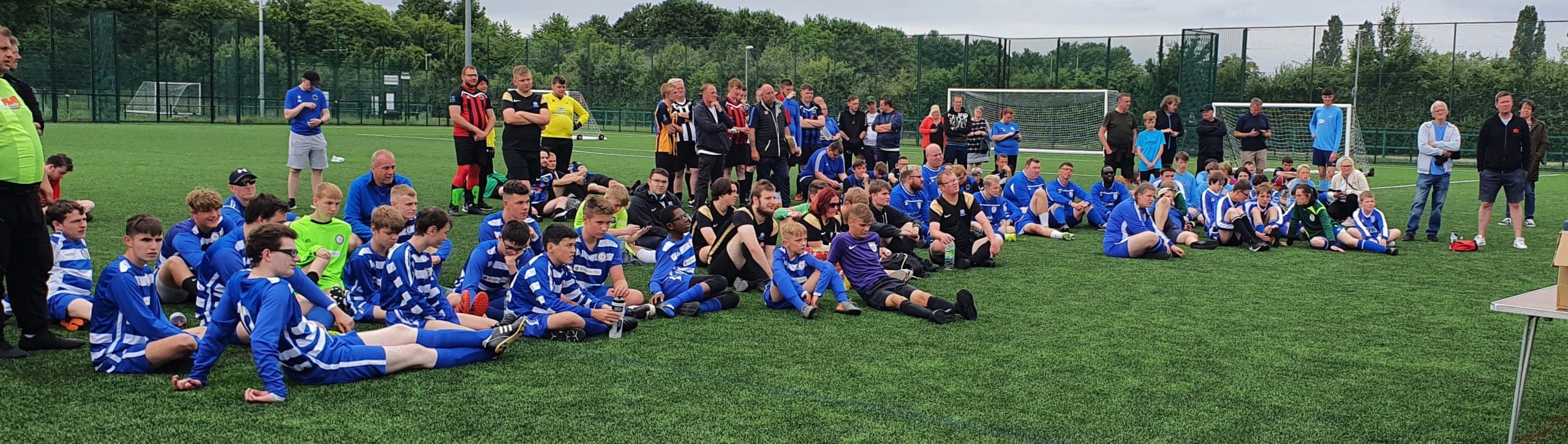 Players from teams across the East Midlands PAN Disability League gathered pitchside